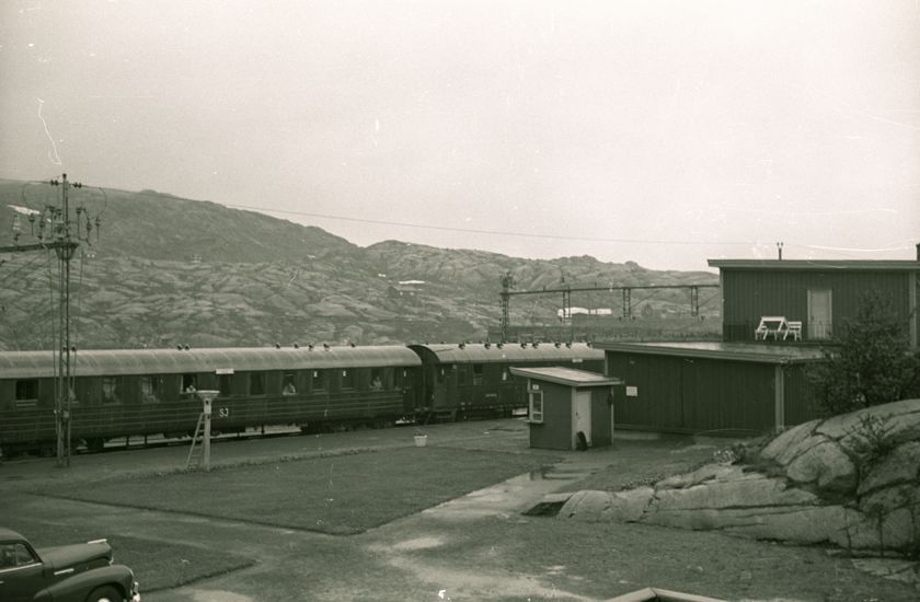 1959 Björnfjell, passage d'un train de 60 wagos